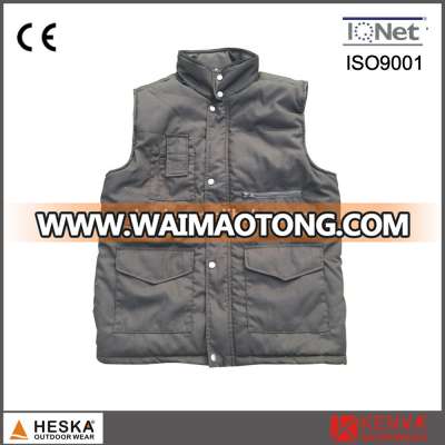 Custom mens quilted work wear bodywarmer tactical uniform vest